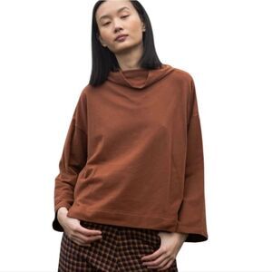 Beaumont Organic Nadine Organic Cotton Sweatshirt in Walnut Size S